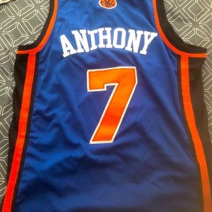 NBA ON COURT ADIDAS 2008 NEW YOEK KNICKS CARMELO ANTHONY JERSEY